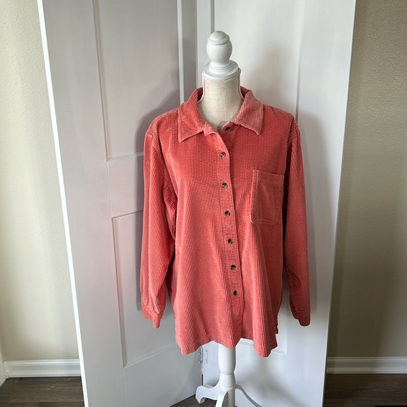 Pull Femme LL Bean Matelassé 1/4 Zip – Orange Rouille – Taille M – Très Bon état